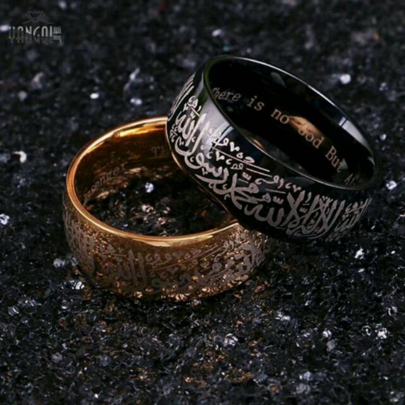 CINCIN TITANIUM TAUHID SYAHADAT TULISAN ARAB