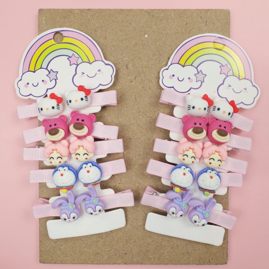 (ISI 10 PCS) Jepit Rambut Cyra PREMIUM / Jepitan Kualitas Import Korea Style Hair Pin Murah Lucu Balita Bayi Perempuan Karakter Babycinnamon