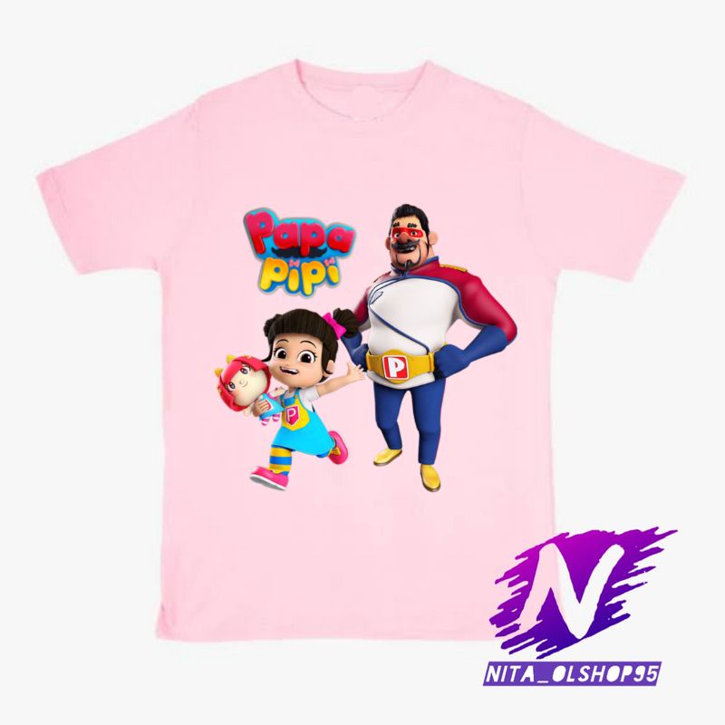 kaos papa pipi baju anak papa pipi