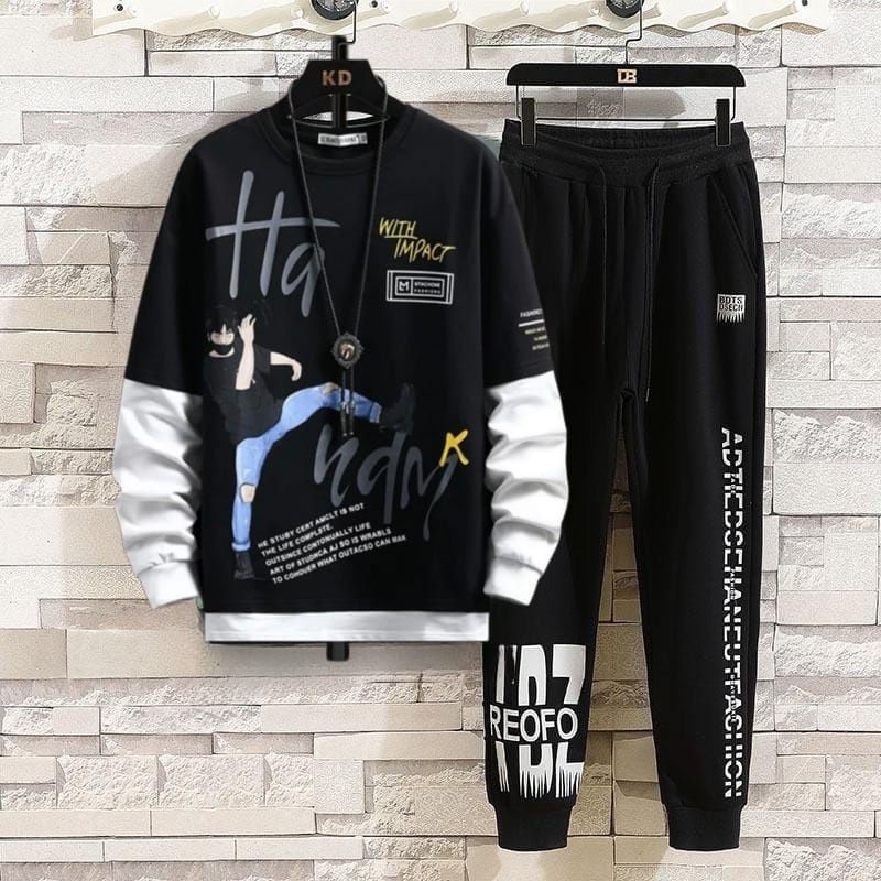 STELAN ( IMPACT ) STELAN PRIA DEWASA 1 SET KAOS SWEATSHIRT + CELANA PANJANG JOGGER MODEL TERBARU