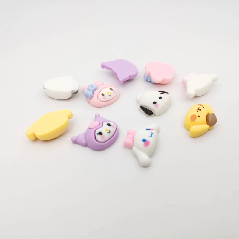 ( 5 PCS)RESIN SANRIO CLAY MOTIF KEPALA CINNAMOROLL/ KUROMI/ MELODY/ RESIN CLAY DIY SANRIO
