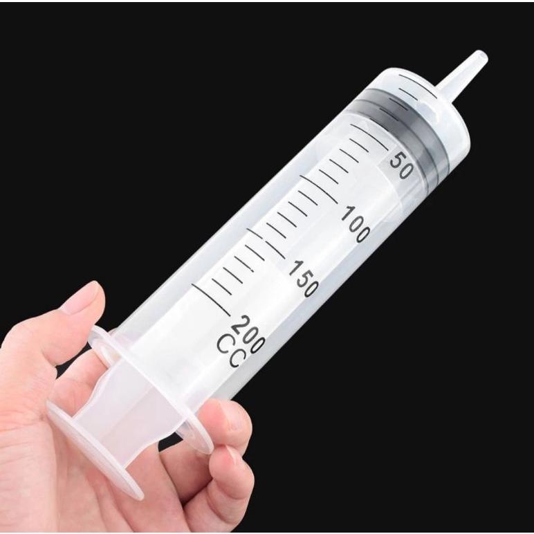SUNTIKAN BESAR 200ML LARGE SYRINGE TERMASUK SELANG 1 M SPUIT 60cc ml 150ml 300cc ml BERGARANSI