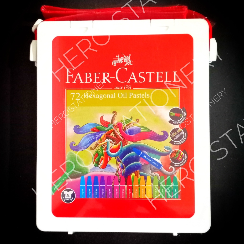 

Faber-castell crayon krayon oil pastel set 72 warna