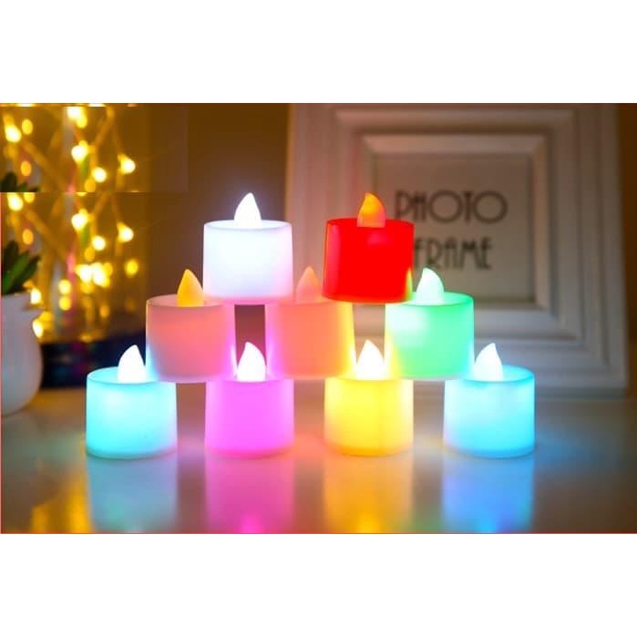 Lampu Lilin Elektrik Led Mini Candle Bulat Dekorasi Hias Rumah Light Murah Electric natal