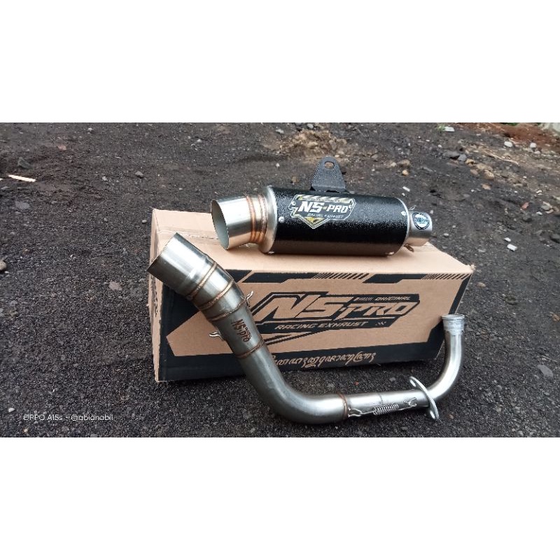 Knalpot racing NS-pro black cp3 original beat fi. beat karbu. Mio sporty. Mio j. Vario. Mio m3. NMAX