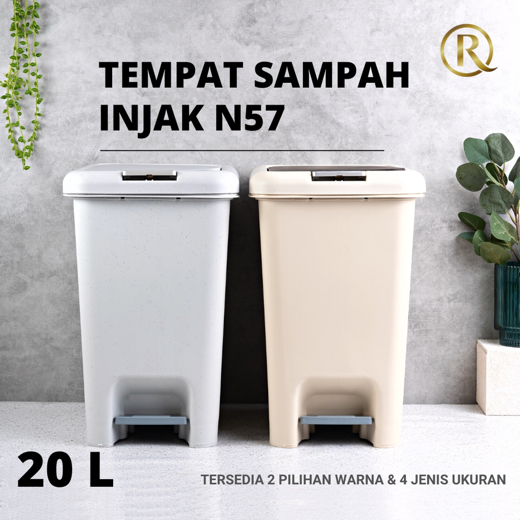 Tempat Sampah Injak N57 Tong Sampah Dapur Kamar Berpedal 20L