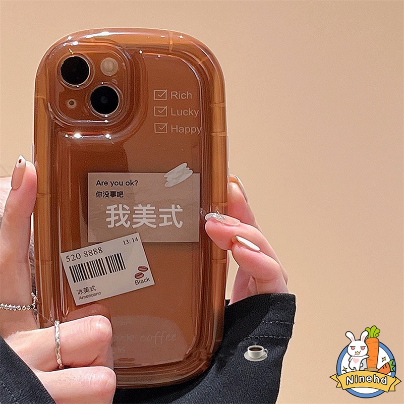 IPHONE Casing Kompatibel Untuk Iphone14 13 12 11 Pro Max X Xr Xs Max8 7 6 6s Plus Se2020Kafe Americano Phone Case Bening Soft Case Tebal Shockproof Pelindung Kamera Cover Pelindung