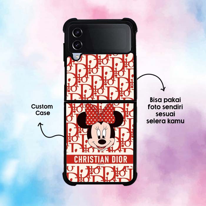 Case Custom Mini mouse red dior CTC0061 Samsung Galaxy Z Flip 3, Flip 4, Fold 3, Fold 4