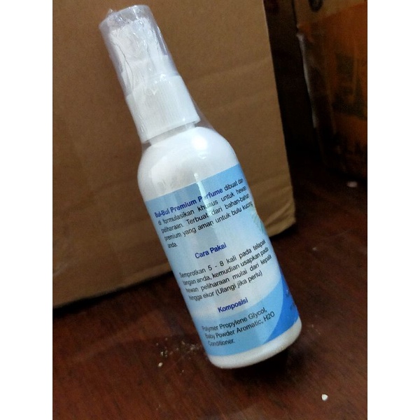 Pewangi Parfum Kucing Bul-bul Aman Terjilat Harum Baby Powder 60ml (Wangi Tahan Lama)