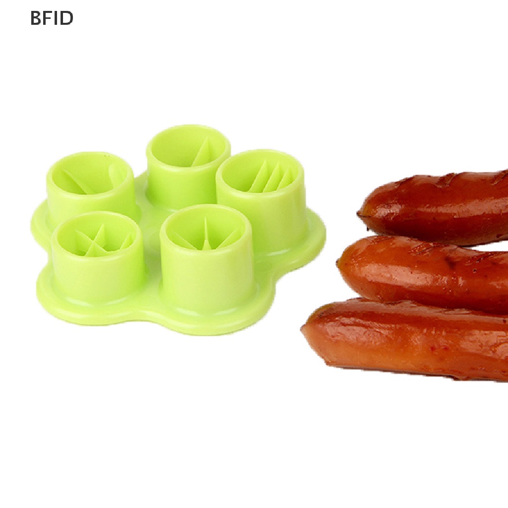 [BFID] 5in1 Flower Crab Octopus Style Ham Pemotong Sosis Barbecue Hot Dogs Cutter [ID]