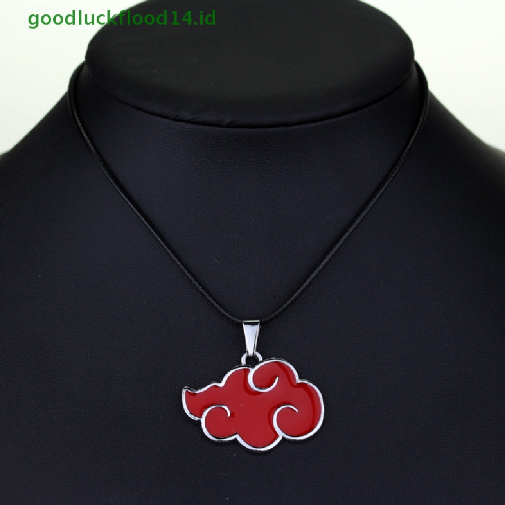 [GOOGFOUR] Anime Jepang Akatsuki Organisasi Awan Merah Logam Unisex Liontin Kalung [TOP]