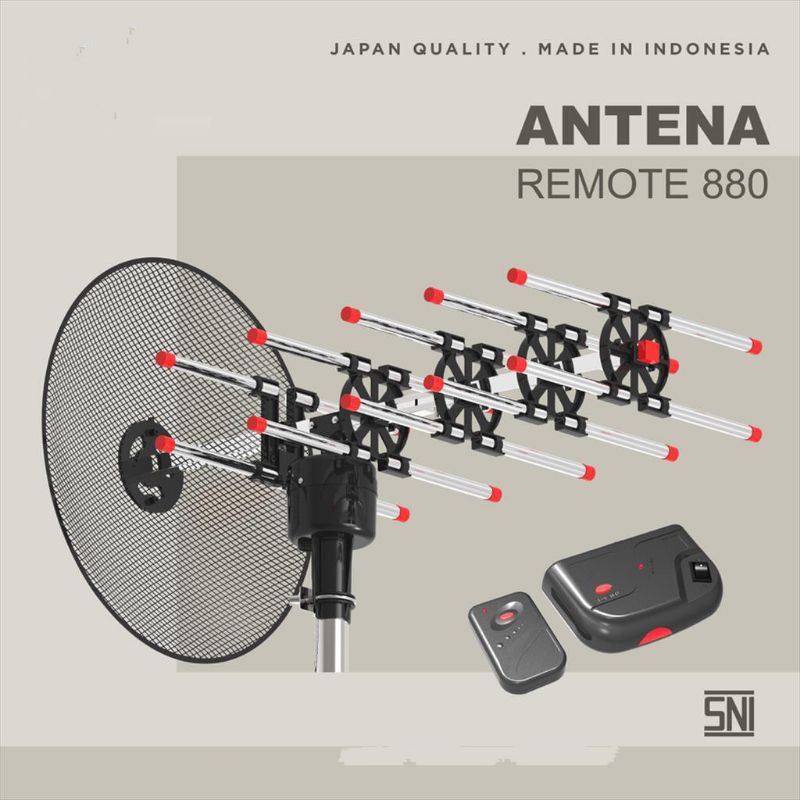 Antena , NK 880 TV Digital , Outdoor Antena  Remote  FREE KABEL 10 METER  ORIGINAL