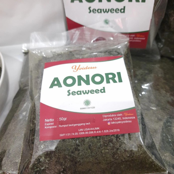 

Aonori 50 Gram / Nori Bubuk / Seaweed / Ao nori Rumput Laut