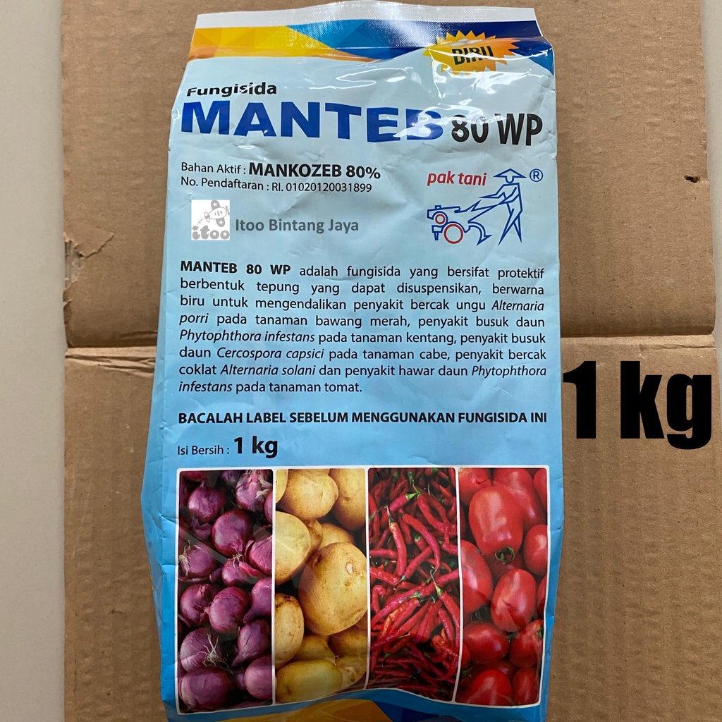 Fungisida Kontak Pak Tani Manteb BIRU Mankozeb 80 WP 1 kg