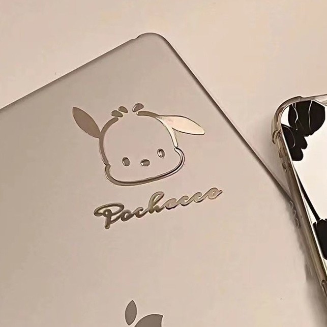 

Sticker Laptop Handphone Daily Use Plated Silver Anti Air Sticker Cute