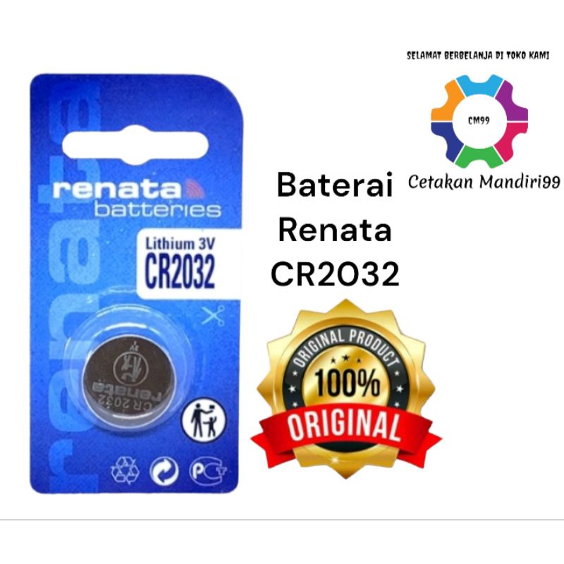 Baterai CR 2032 Baterai CMOS Komputer Renata CR2032 Original