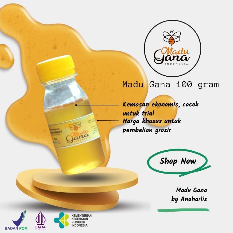 

Madu Gana 100 gram - Raw Honey 100% Madu Asli Murni