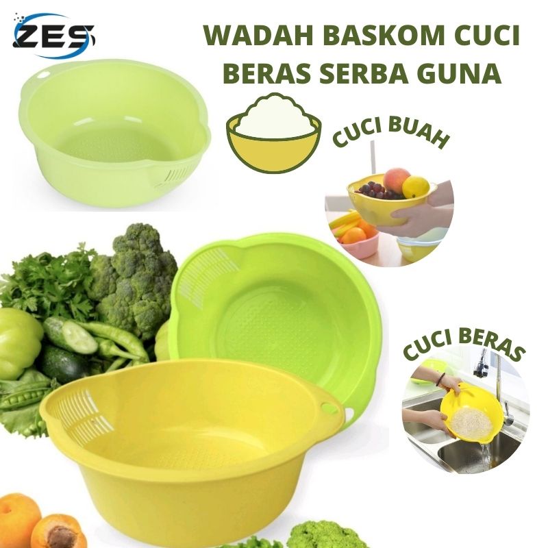 Jual Baskom Saringan Cuci Beras Sayur Buah Kacang Tiris Air Shopee Indonesia