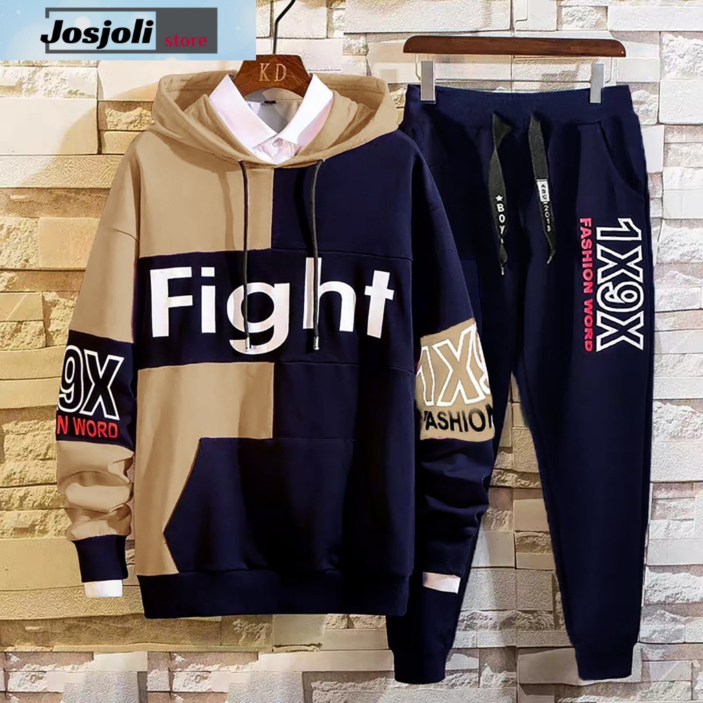 JOSJOLI_STORE/Stelan Fight/Satu Stel Atasan dan Bawahan Pria Dewasa/Fit L