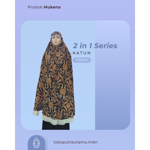 MUKENA 2 IN 1 BALI RAJUT MOTIF BATIK | MUKENA 2 IN 1 MOTIF BATIK | MUKENA RISLETING | MUKENA BALI | 