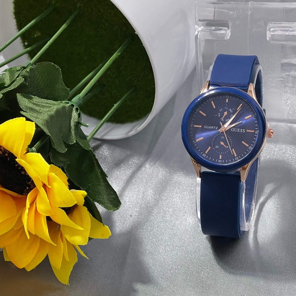 (SS) Jam Tangan Wanita Fashion Analog Strap Rubber GUS-155