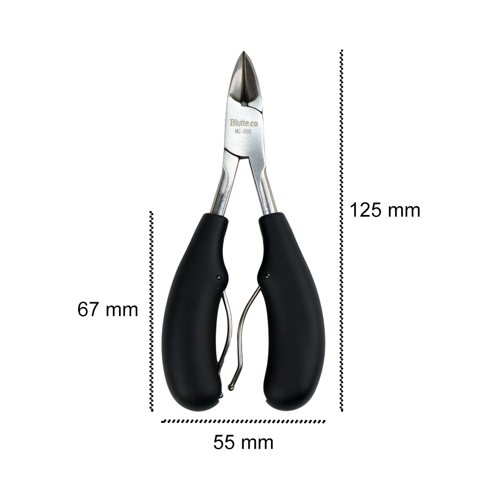 Biutte.co Gunting Kuku Jempol Kaki Anti Cantengan Nail Clipper - MZ-020 - Black 7RHR3BBK
