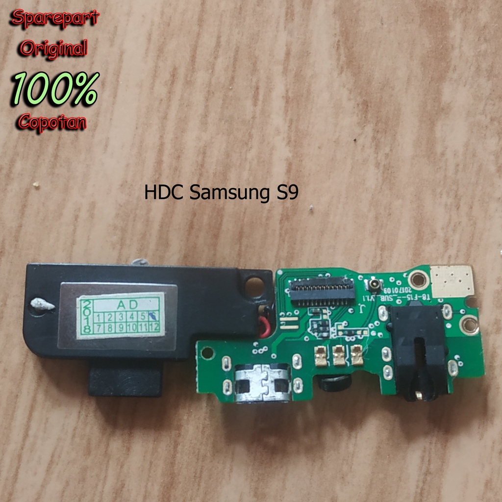 Replika Samsung S9 papan konektor cas pcb ui board charger mesin bawah copotan