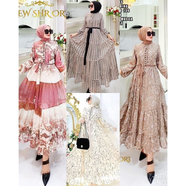 MIDI DRESS CERUTY IMPORT/MIDI CORAK SHR/DRESS CERUTY MOTIF SULTAN PREMIUM