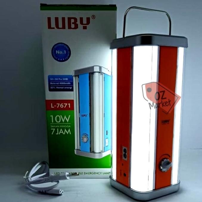 Lampu Emergency Luby L-7671 - Rechargeable LED Emergency Lamp
