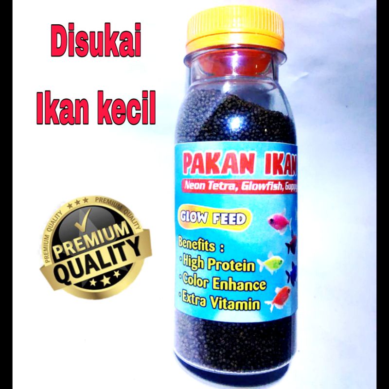 Pakan Ikan Glofish guppy micro kecil cupang 60 gram