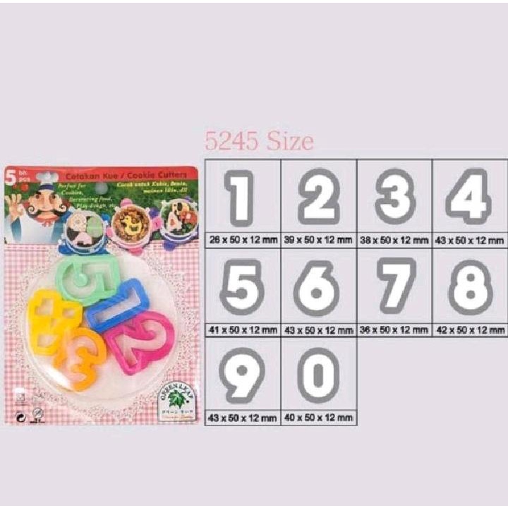 Set Isi 5 Cetakan Kue Kering Dan Cookies Bentuk Hewan Cookies Cutter Greenleaf Bahan Plastik