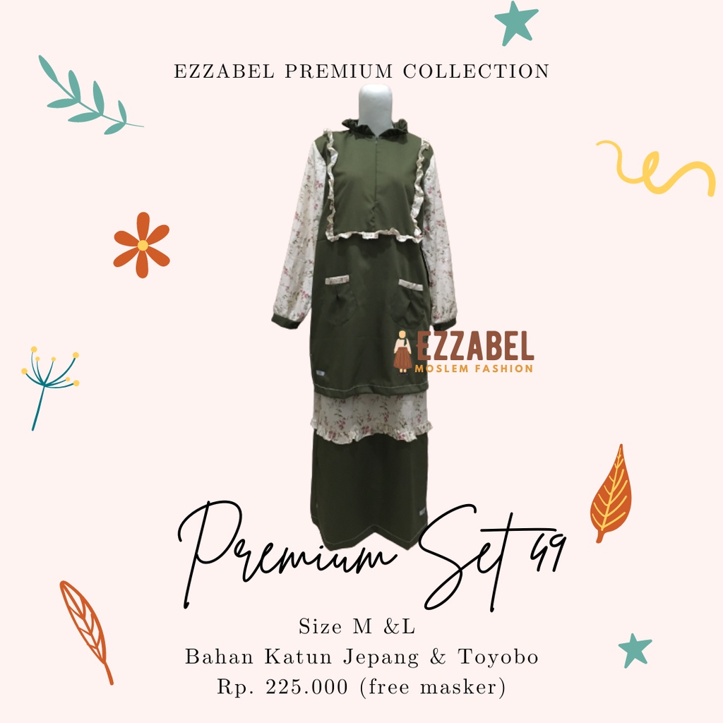 EZZABEL - PREMIUM SET 49 - SETELAN ROK BAJU HARIAN SANTRI GONTOR PUTRI