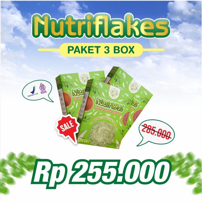 

[BISA COD] Paket 3 Box Nutriflakes Minuman Sereal Sehat Solusi Asam Lambung