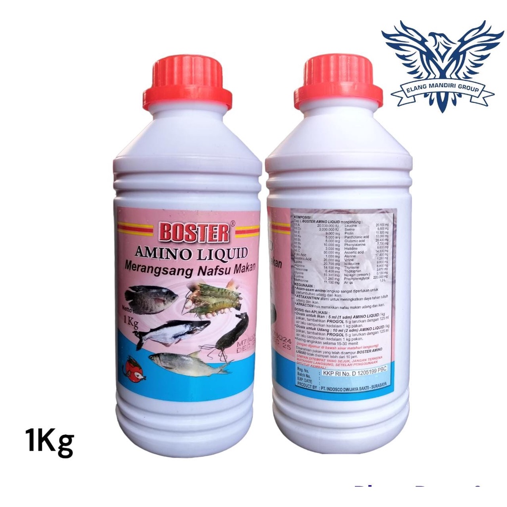 Boster Amino Liquid 1kg Vitamin Penambah Nafsu Makan Ikan 1kg Asam amino lengkap