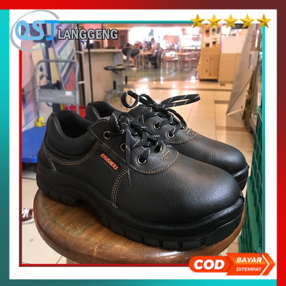 Sepatu Safety Krushers Utah Hitam / Safety Shoes Krushers Utah Black