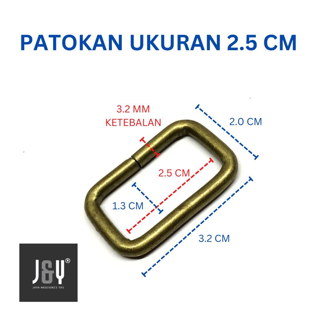 Ring jalan tas 2.5 cm nikel RJ25NK