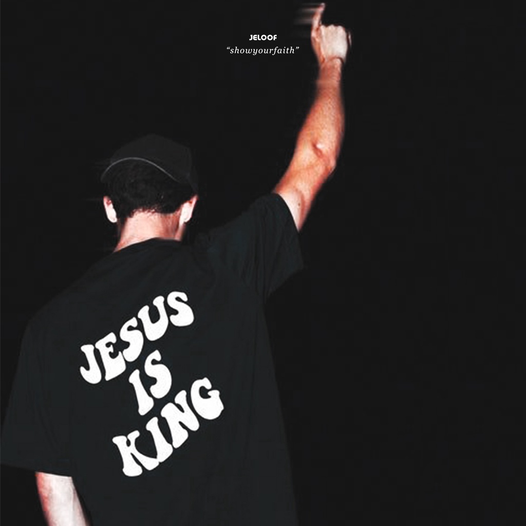 Jeloof Kaos Oversize &quot;Jesus is King vol2&quot; |Baju oversize | Kaos rohani | Kaos kristen | Kaos gereja | baju kristen