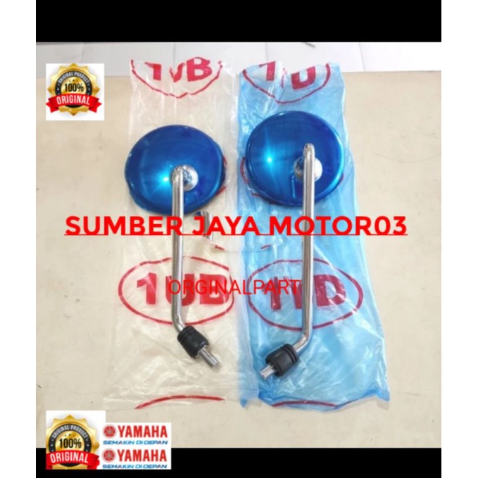 SPION FAZZIO FAZIO MODEL BULET CHROME SEPASANG ASLI YAMAHA