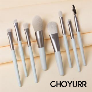 【COD】8 Pcs / Set Brush Makeup Bahan Nilon Untuk Eyeshadow/Blush On/ High Gloss/ Concealer/ Alis / Kuas bulu mata Untuk Makeup Pemula Korea Import-CH