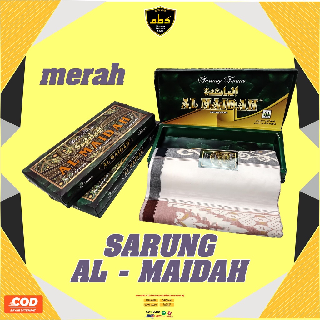 Kain Sarung Tenun Al Almaidah Motif Rayon Sarung Dewasa Terlaris Kain Pria Wanita Abu Sulthan