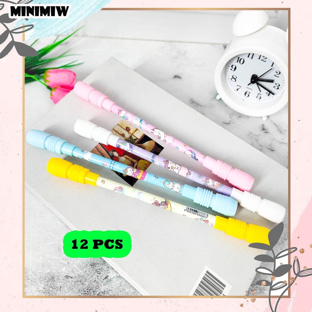 SELUSIN PULPEN MAINAN PUTAR MAGNET UNICRON KUDA PONI ISI 12 PCS 2012 BOLPEN KARTUN  ALAT TULIS BOLPOIN UNIK IMUT MURAH PEN GEL KARAKTER PENA UNIK LUCU MURAH