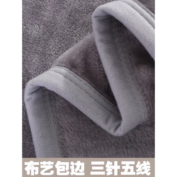 Selimut Bulu Halus Dewasa 180x200 Pinggiran Abu abuKeren Murah Berkualitas