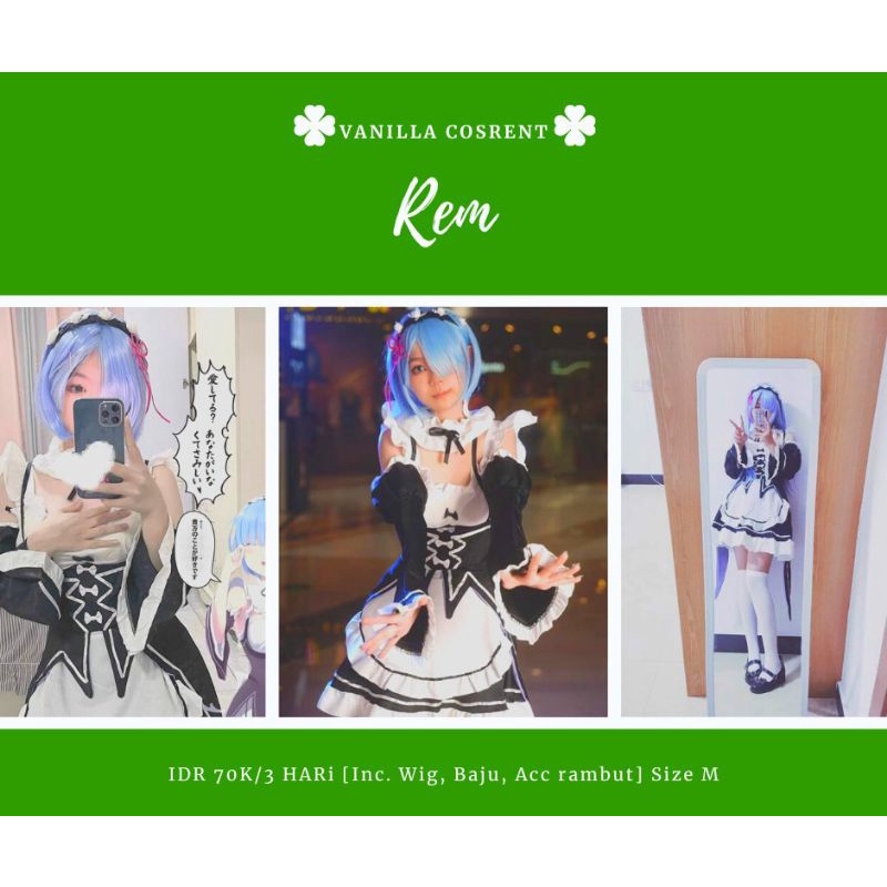 [RENTAL] KOSTUM COSPLAY REM ANIME RE-ZERO MAID
