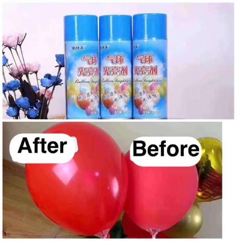 Semprotan Pengkilap Balon/ glowing spray Ballon Brightener 450ml (𝐤𝐡𝐮𝐬𝐮𝐬 𝐩𝐞𝐧𝐠𝐢𝐫𝐢𝐦𝐚𝐧 𝐉𝐀𝐖𝐀 𝐝𝐚𝐧 𝐁𝐀𝐋𝐈)