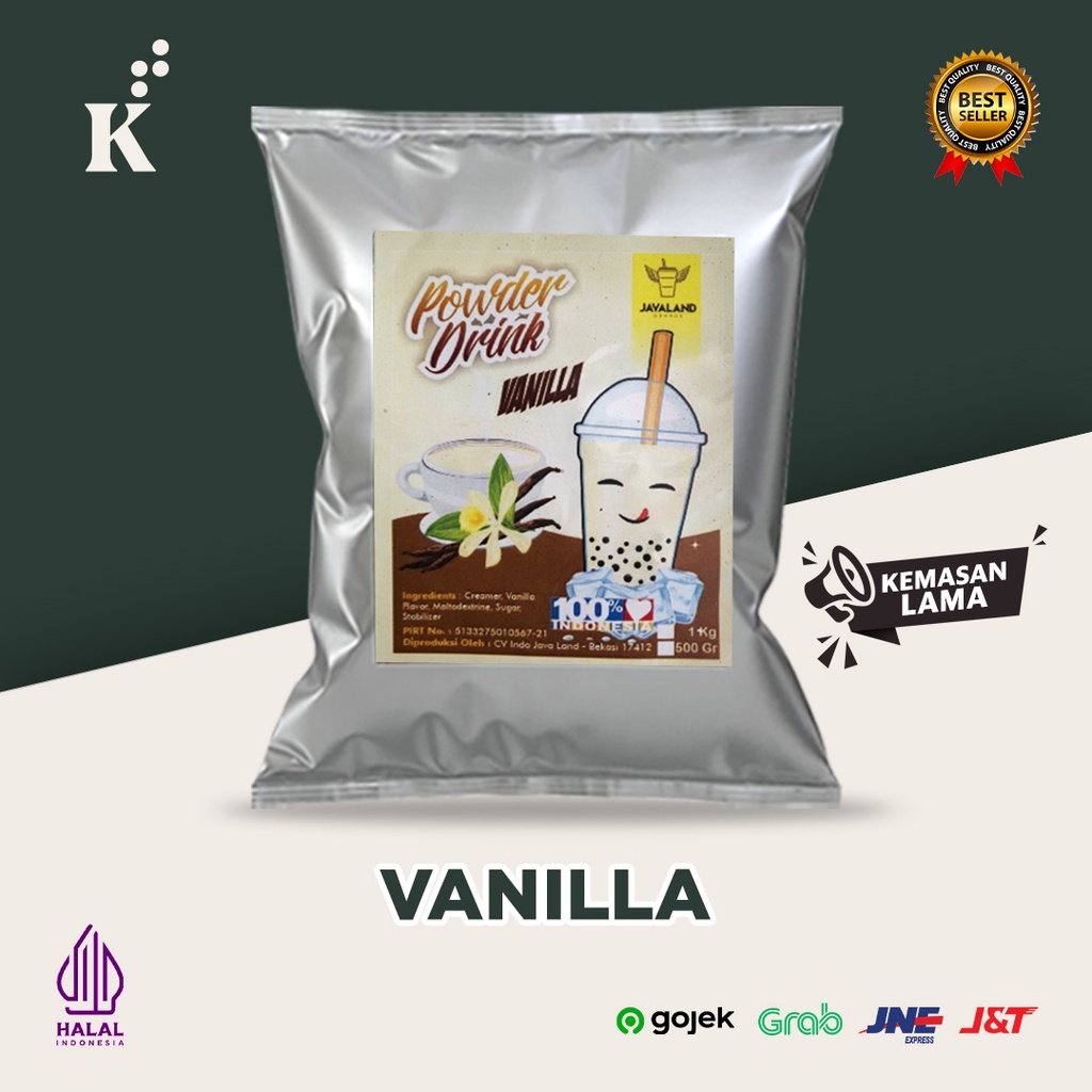 Bubuk Minuman Bubble Powder Drink Rasa Vanilla White ORIGINAL Javaland 1 kg