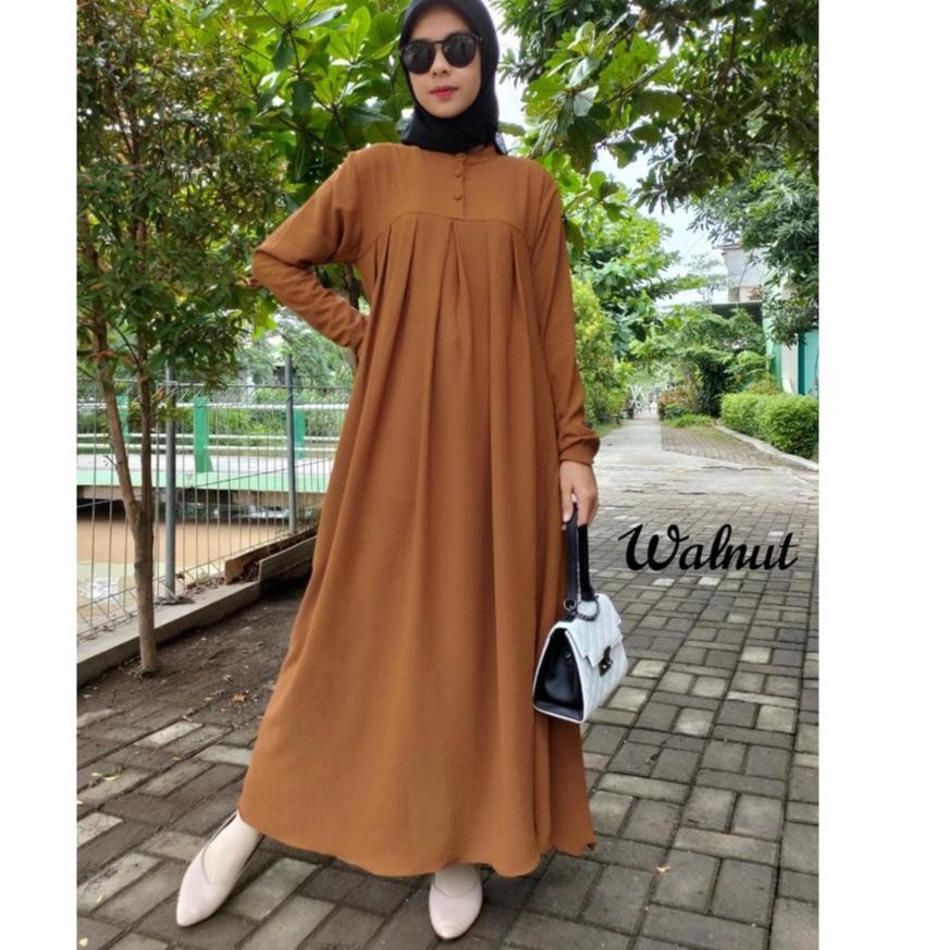 ⚡COD⚡ Aluna Midi Dress / Midi Dress Crinkle Airflow / Midi Dress Crinkle Premium
