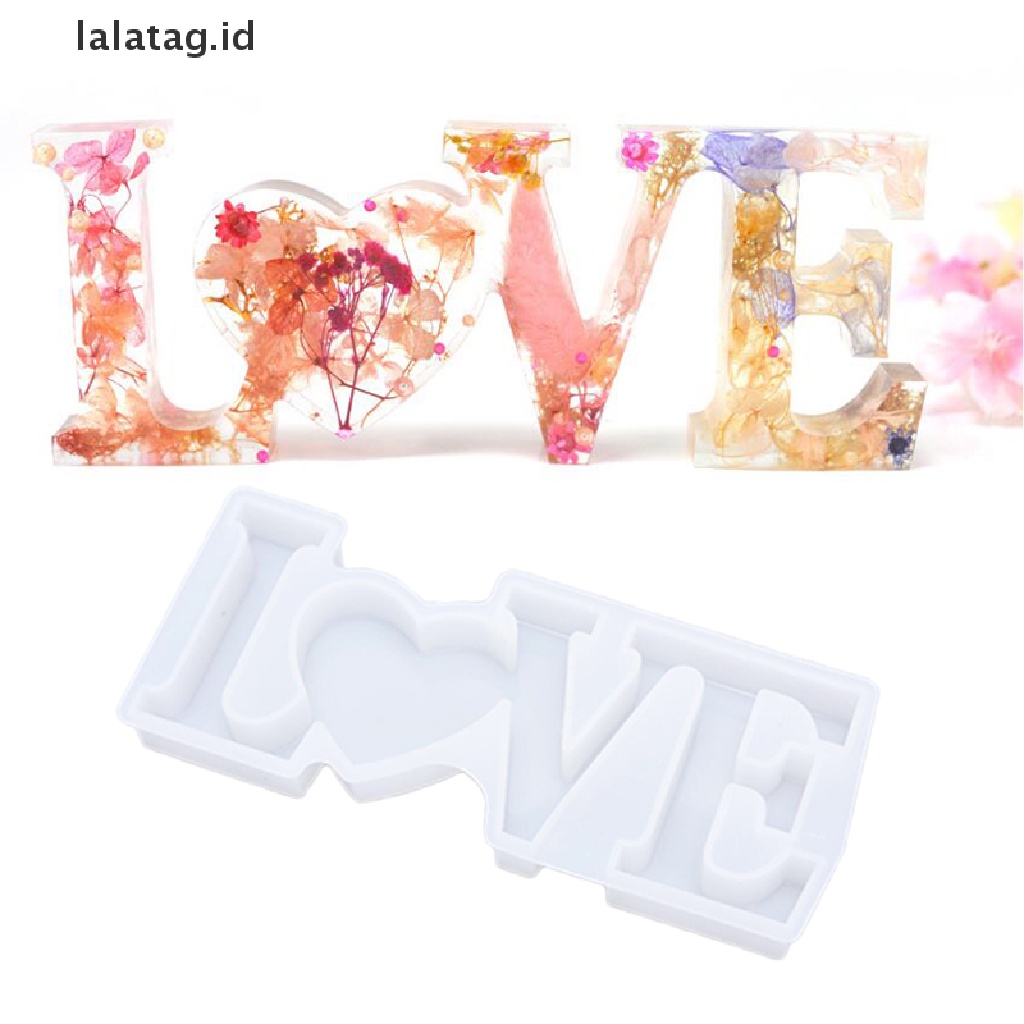 [lalatag] Love Word Cetakan Silikon Dekorasi Meja Rumah Epoxy Resin Mould Craft Tool DIY [ID]