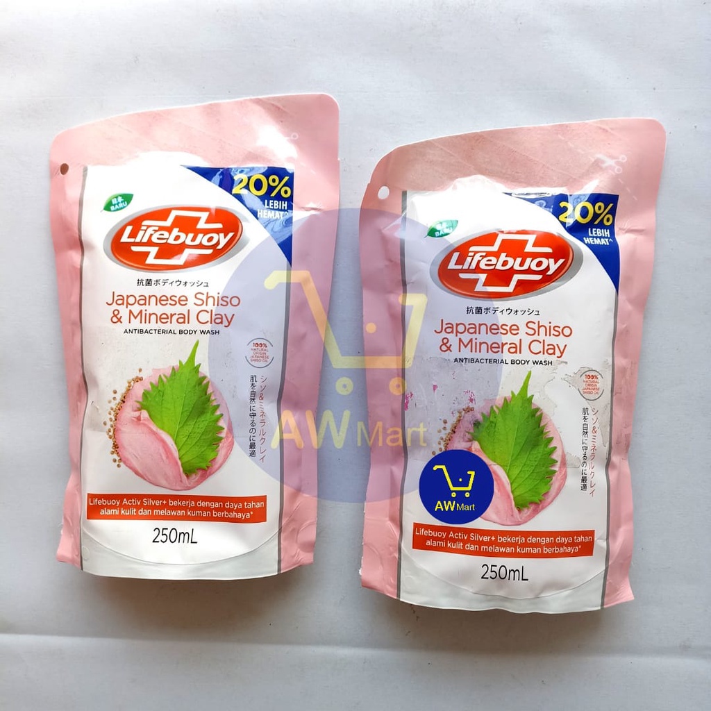 LIFEBUOY BODY WASH 250ML JAPANESE SHISO & MINERAL CLAY - SABUN CAIR LIFEBUOY 250ML