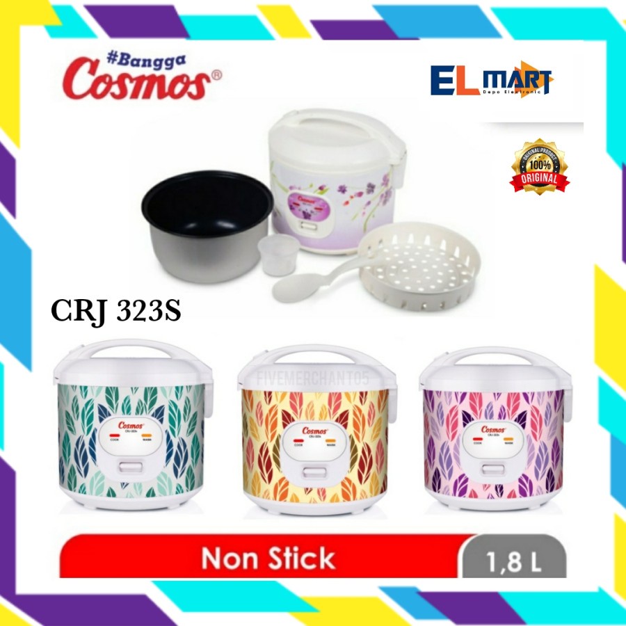 Cosmos magic com rice cooker 3in1 CRJ 323S 1,8L /penanak nasi