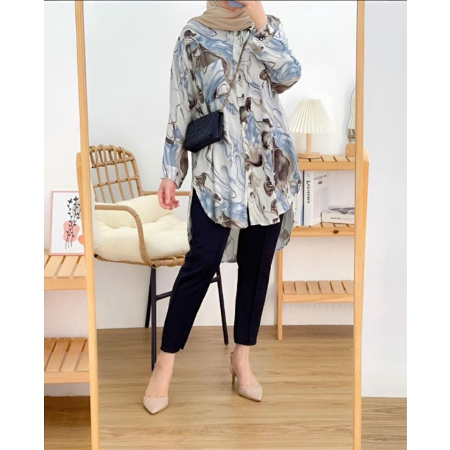 TUNIK RAYON MOTIF ABSTRAK